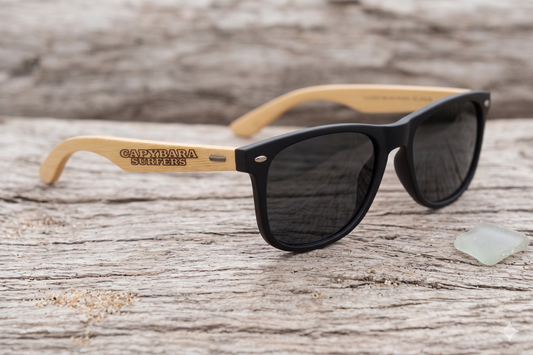 Occhiali da sole con aste in bambù Original Capybara Surfers ® - Black