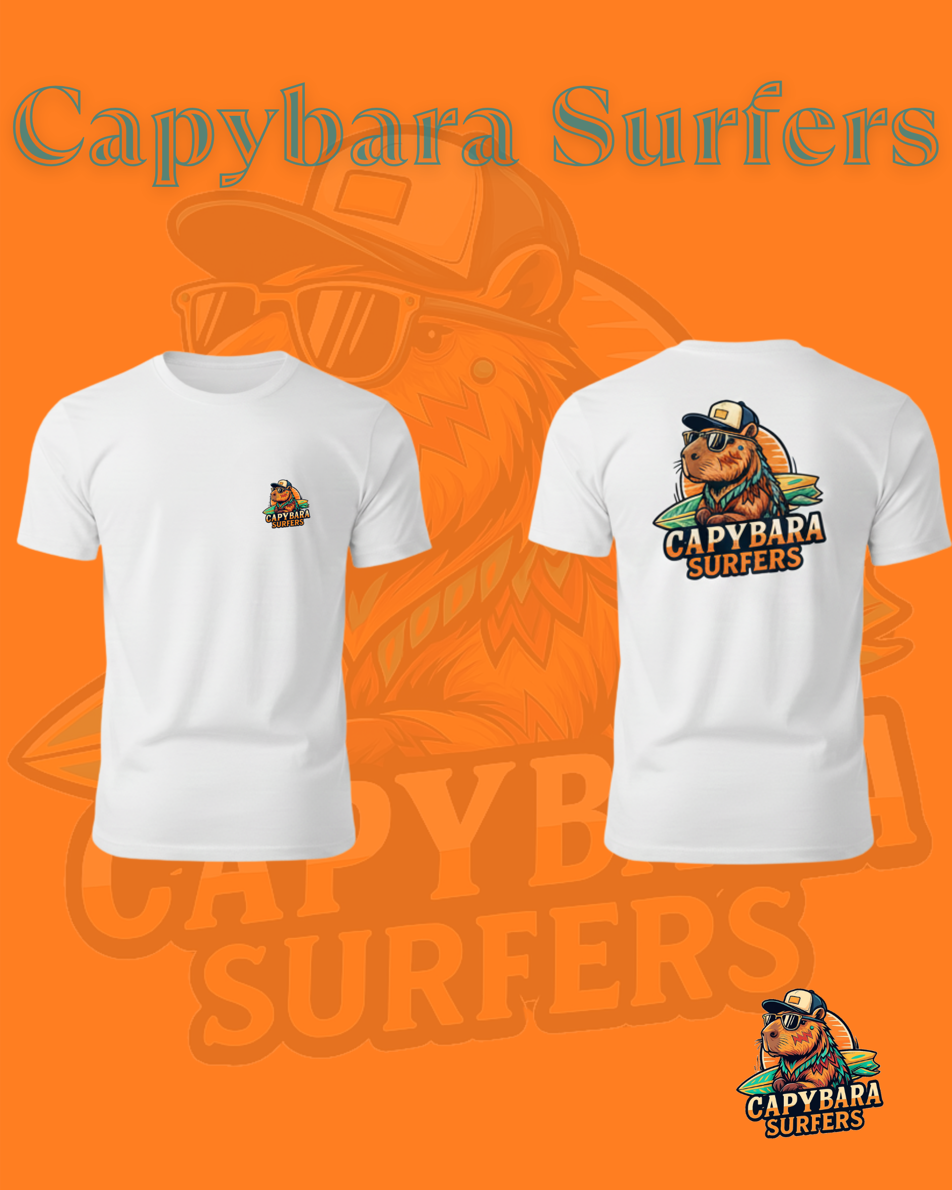 T-Shirt Original Capybara Surfers ® - LOGO