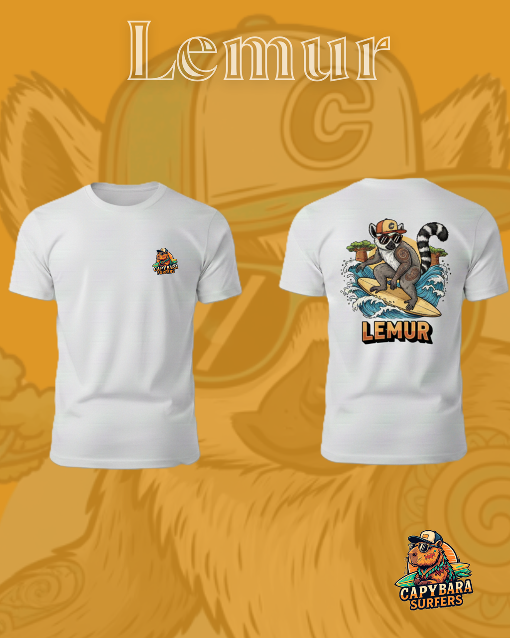 T-Shirt Original Capybara Surfers ® - LEMUR