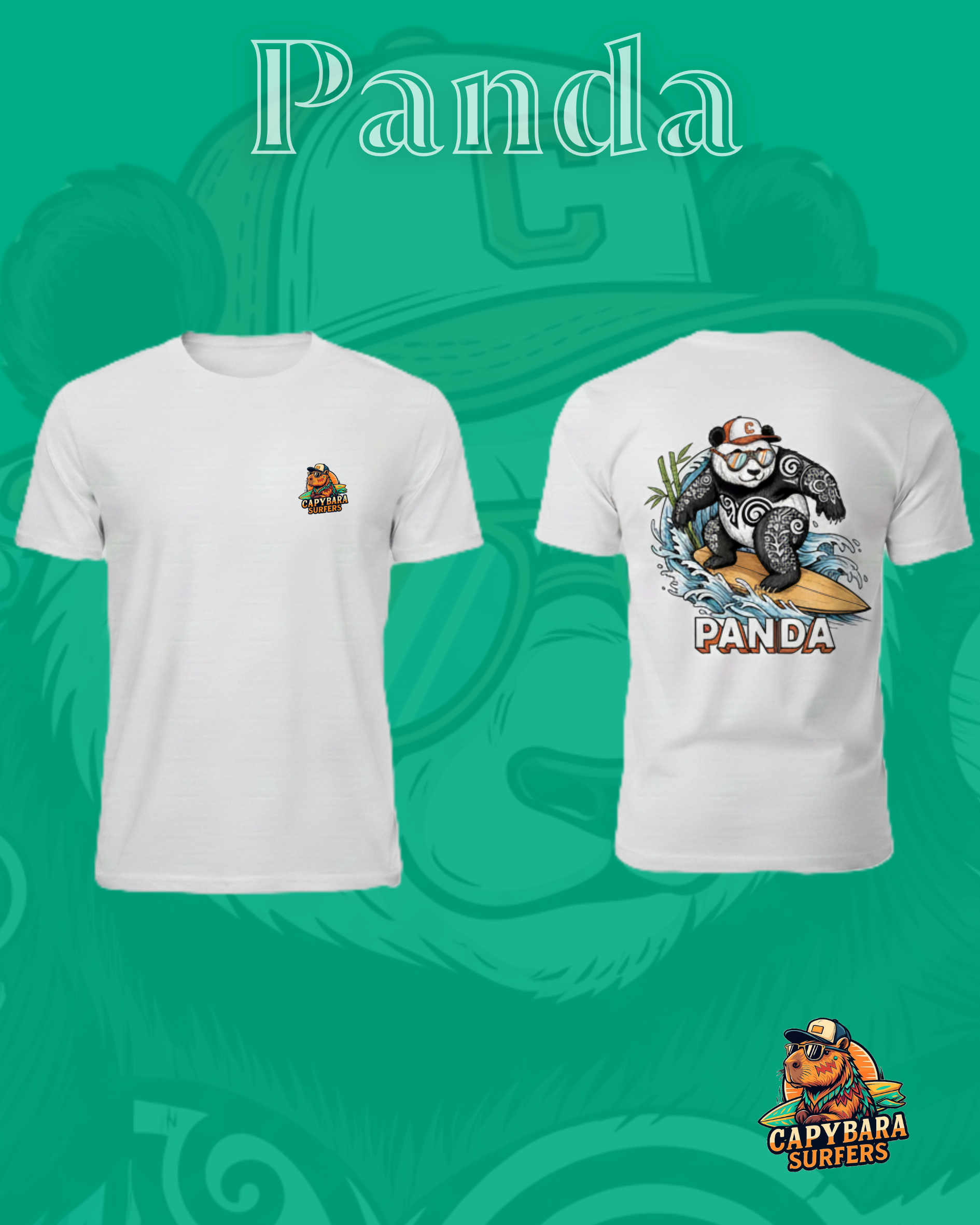 T-Shirt Original Capybara Surfers ® - PANDA