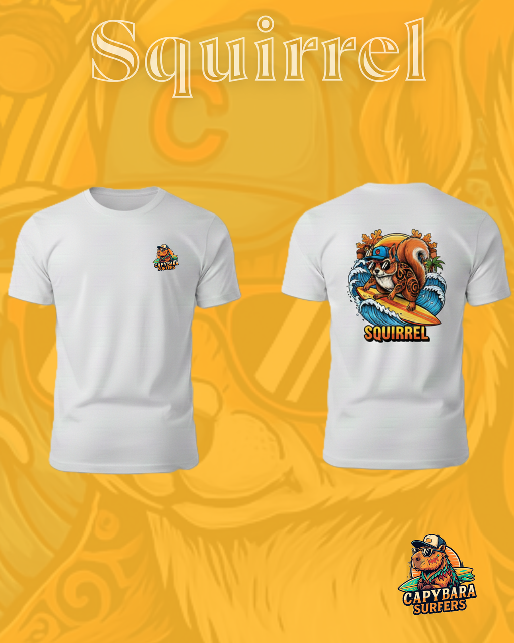 T-Shirt Original Capybara Surfers ® - SQUIRREL