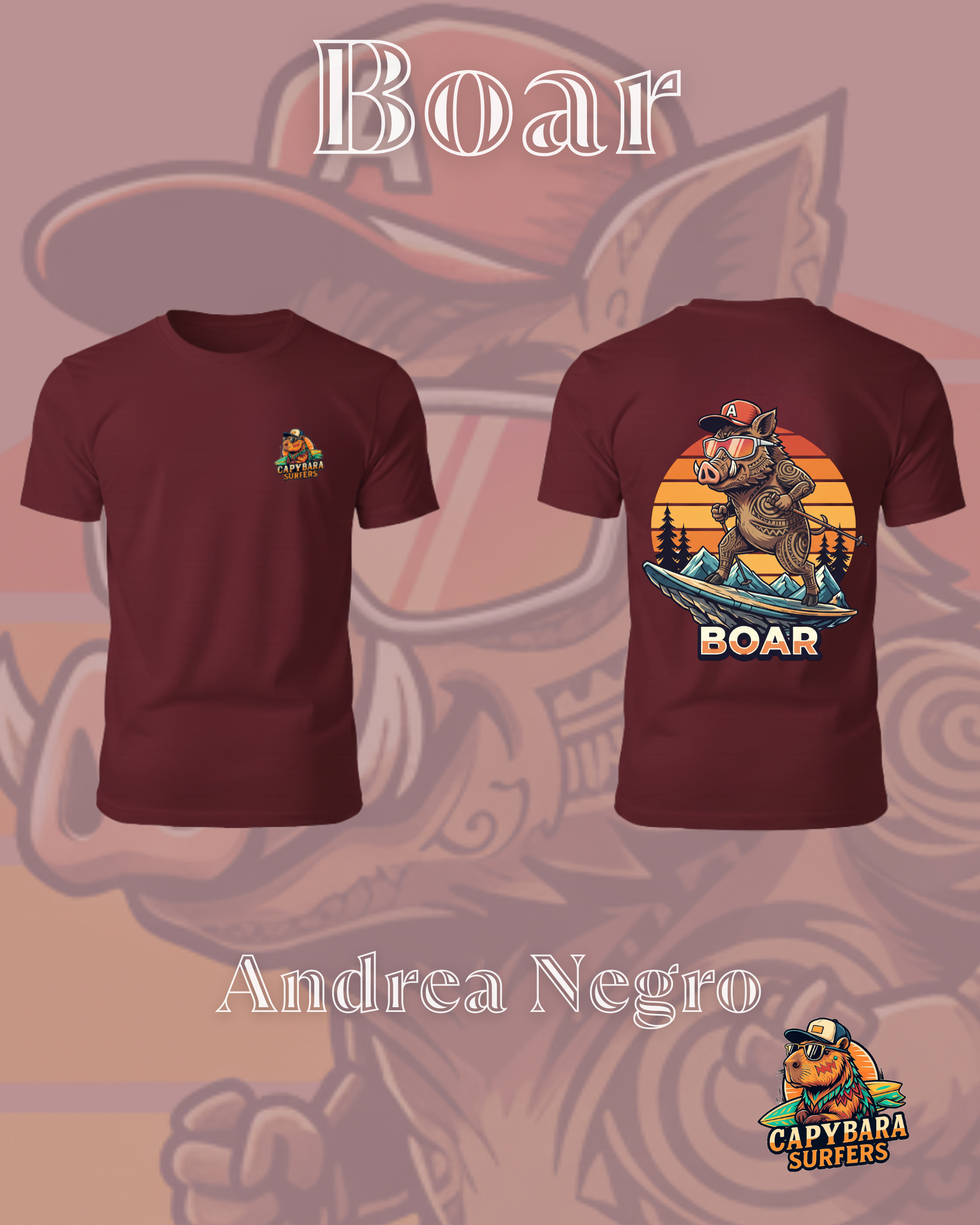 T-Shirt Original Capybara Surfers ® - BOAR