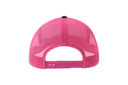 Cap Trucker Original Capybara Surfers ® - Nero / Fucsia