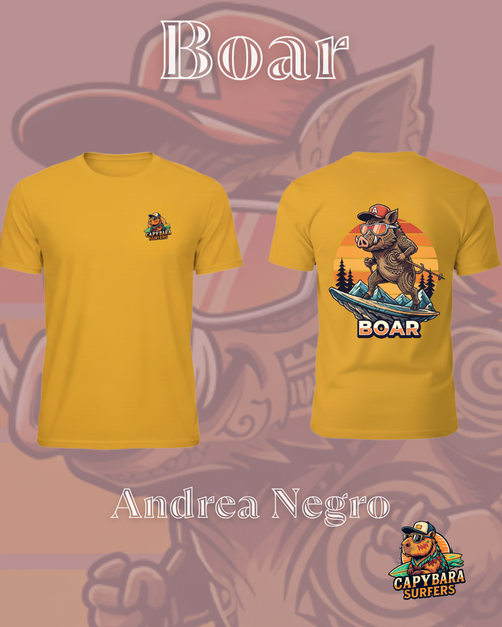 T-Shirt KIDS Original Capybara Surfers ® - BOAR