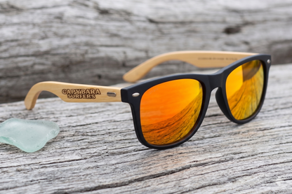 Occhiali da sole con aste in bambù Original Capybara Surfers ® - Orange