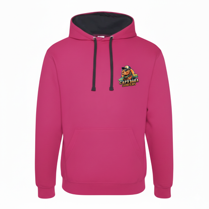 Hoodie Original Capybara Surfers ® - Fucsia / Blue Navy