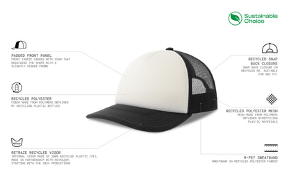 Cap KIDS Trucker Original Capybara Surfers ® - Bianco / Giallo