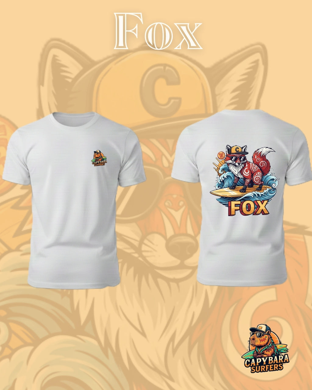 T-Shirt KIDS Original Capybara Surfers ® - FOX